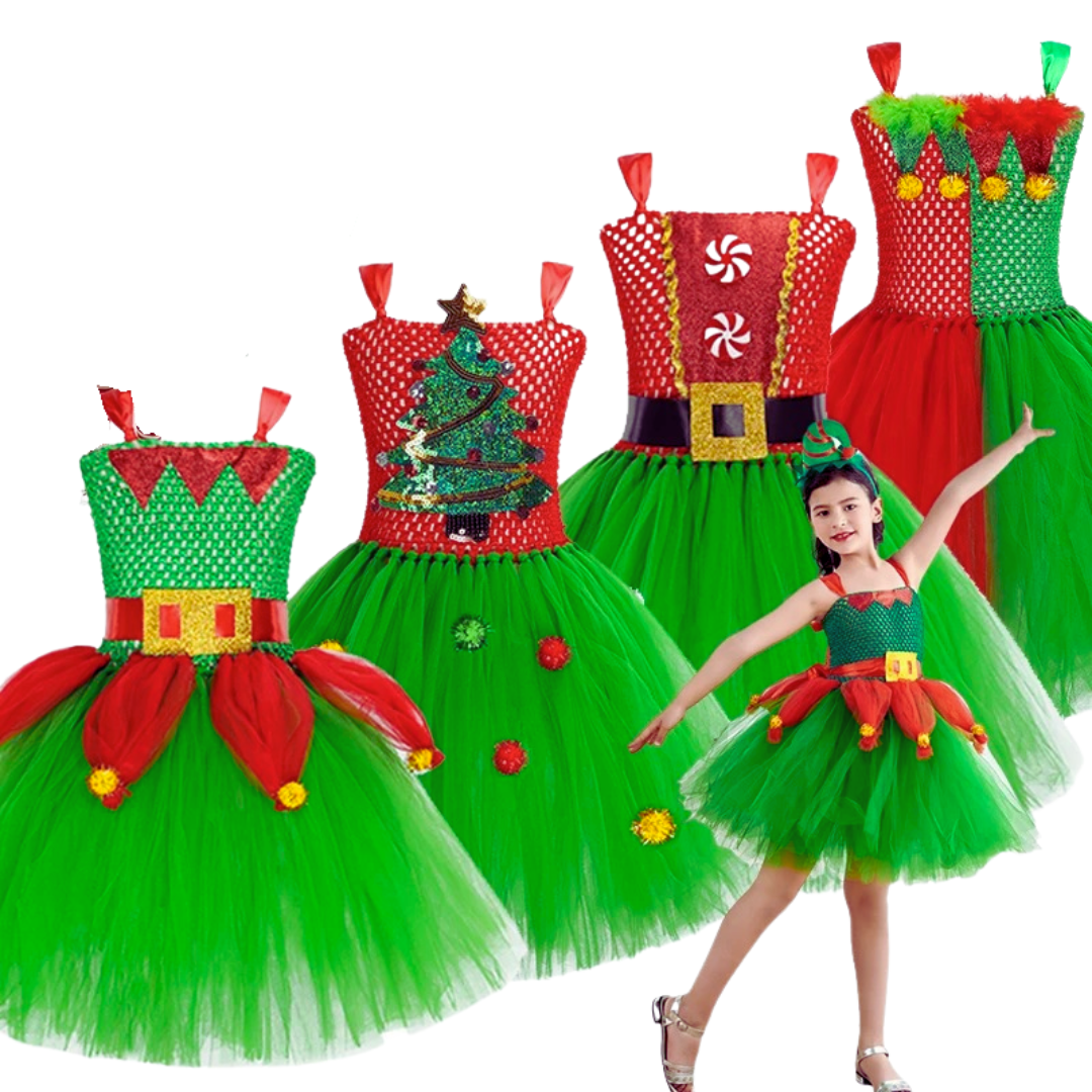 Elf Christmas Tutu Dress