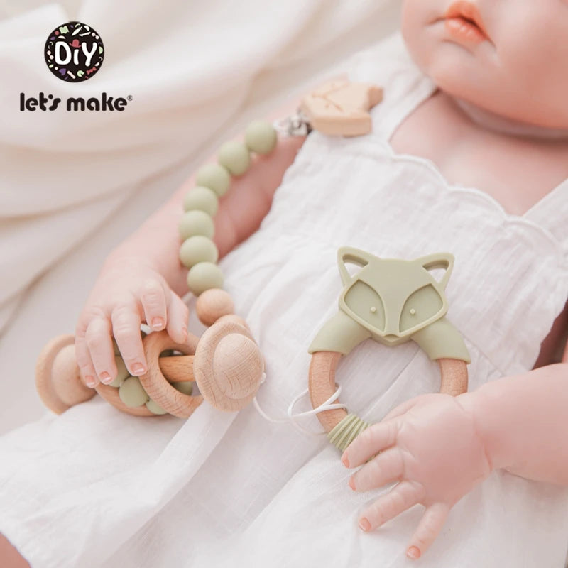 FoxieBee Baby Rattle & Teether Set