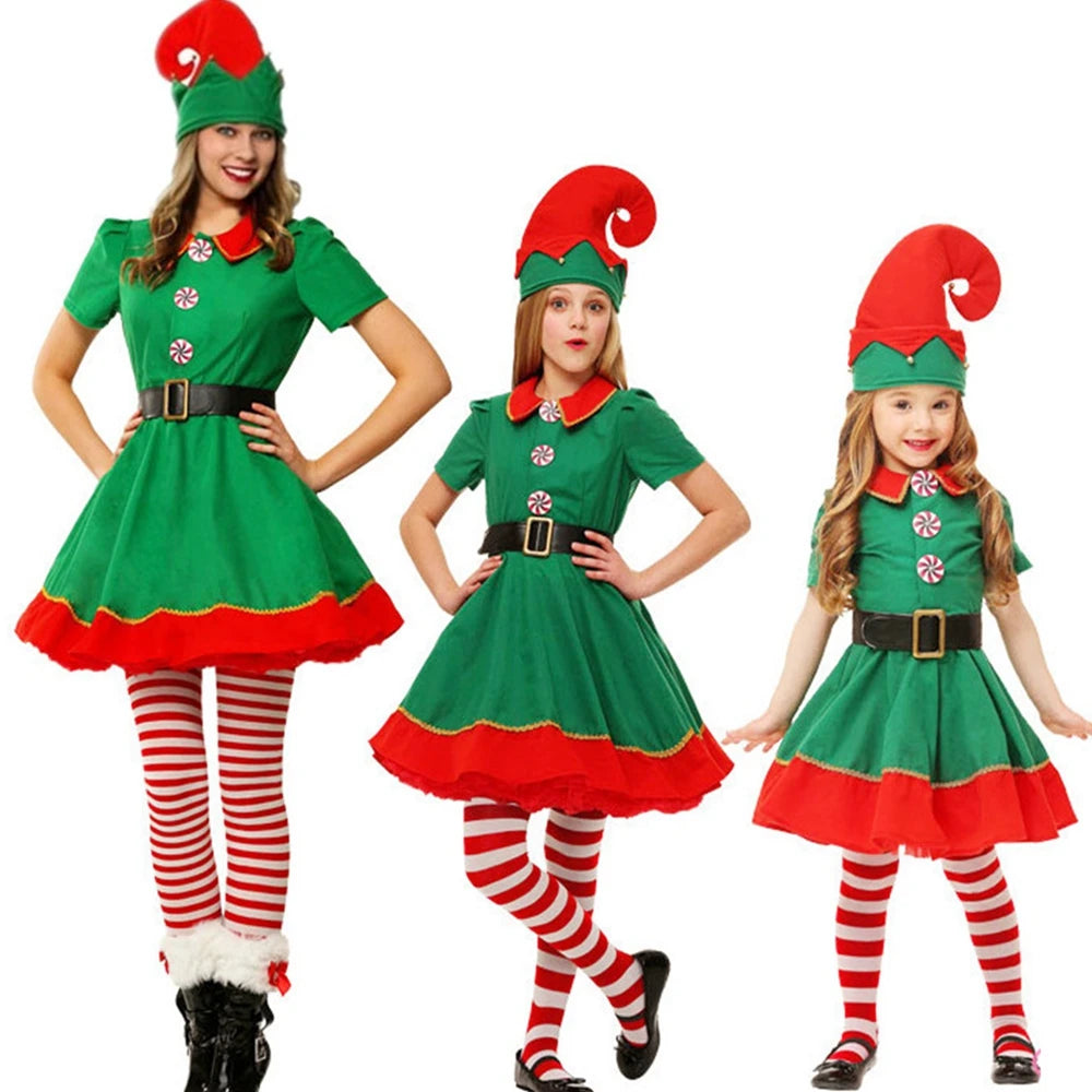 Santa Claus Elf Costume Set