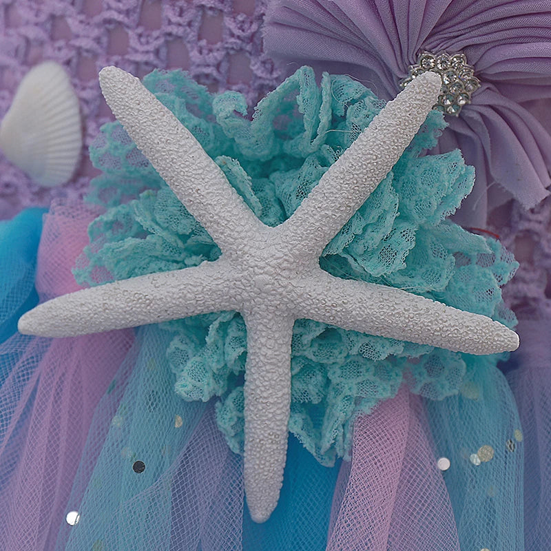 Mermaid Girl Tutu Dress - Princess Party Dresses for Girls