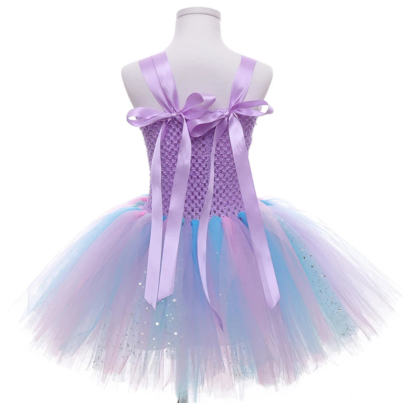 Mermaid Girl Tutu Dress - Princess Party Dresses for Girls