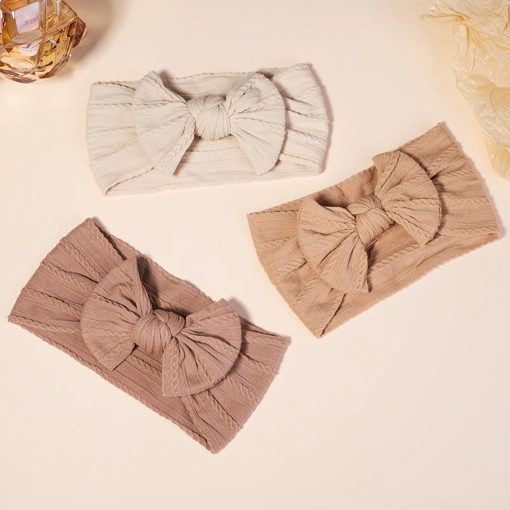 Soft Stretch Baby Turbans - 3Pcs