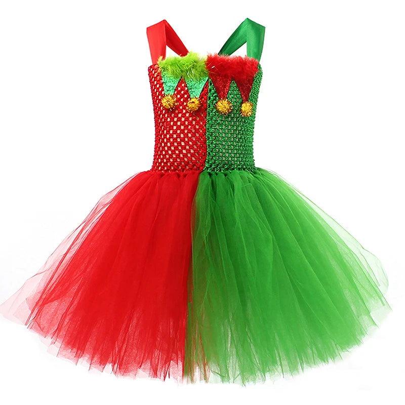 Elf Christmas Tutu Dress