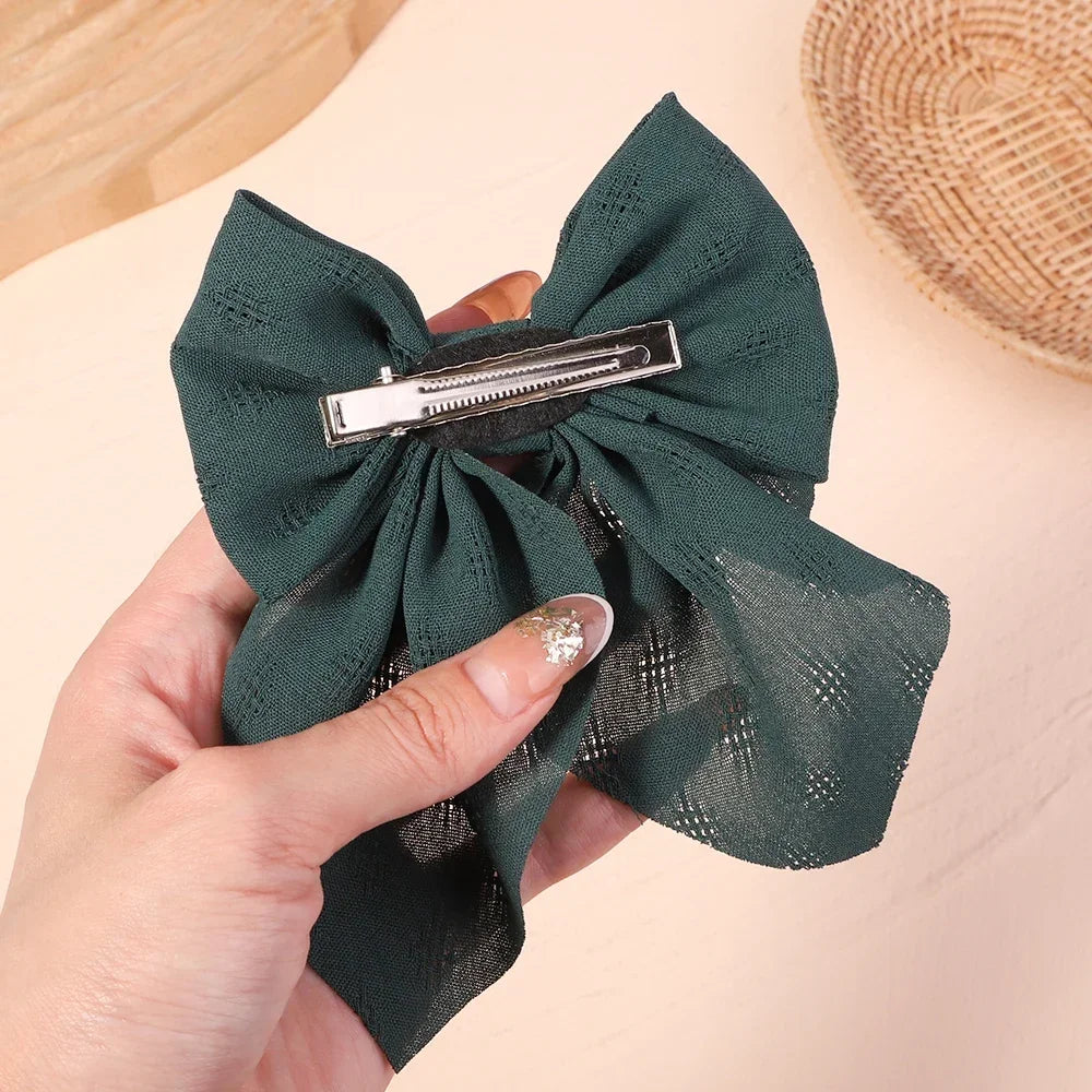 2-Piece/Set Girls' Sweet Solid Bowknot Hair Clips