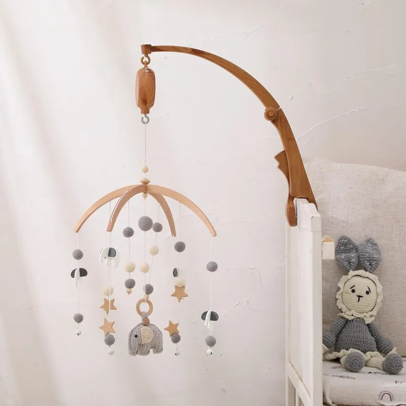 Wooden Baby Crib Mobile Holder