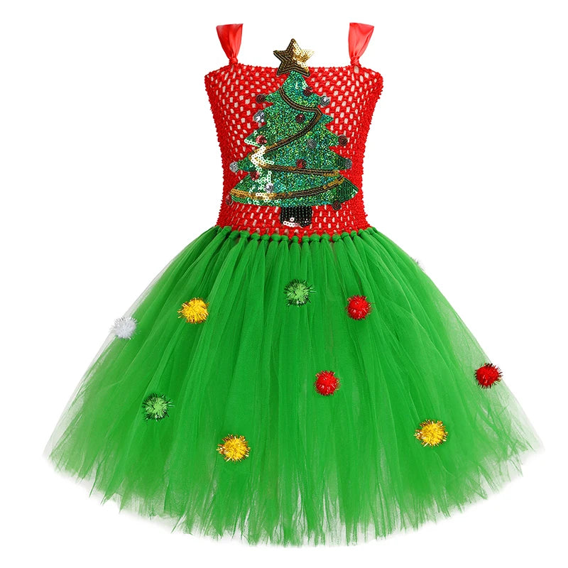 Elf Christmas Tutu Dress