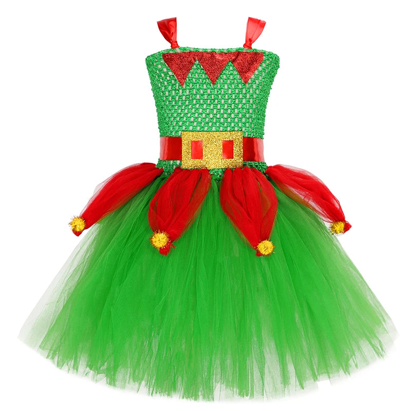 Elf Christmas Tutu Dress