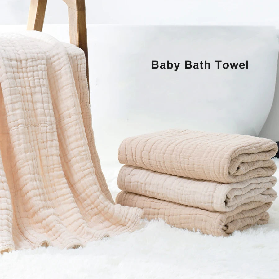 1pc Baby Bath Towel - 6 Layers Infant Gauze