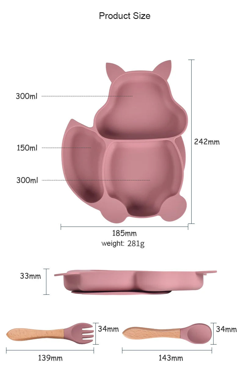 GripEase Baby Silicone Tableware